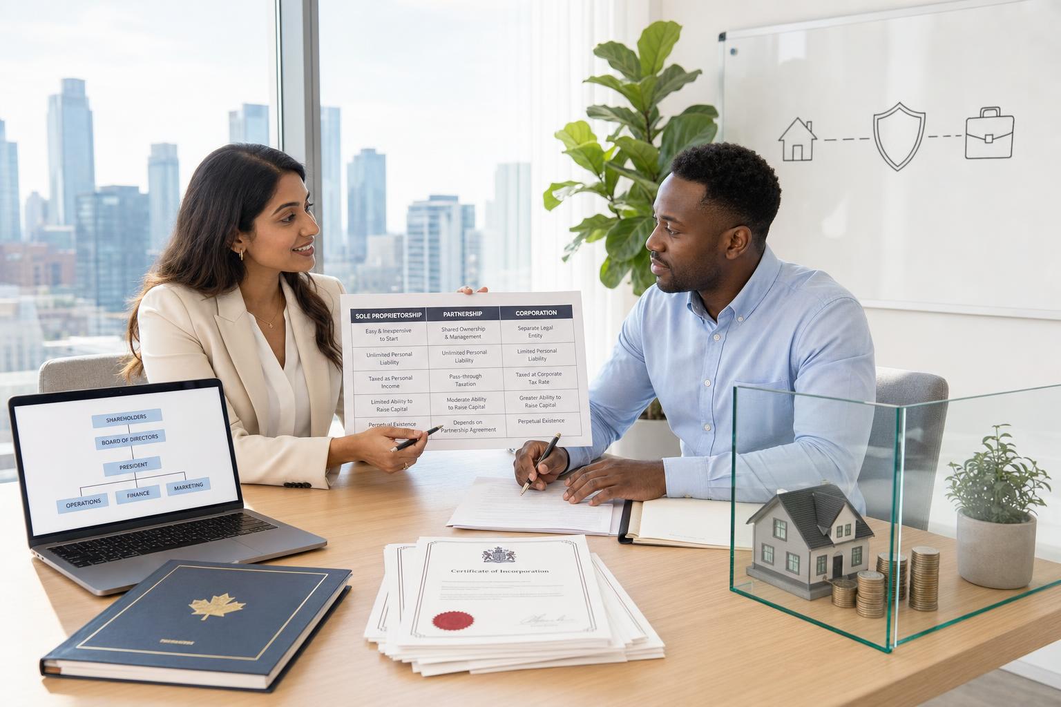 A lady showing client checklist